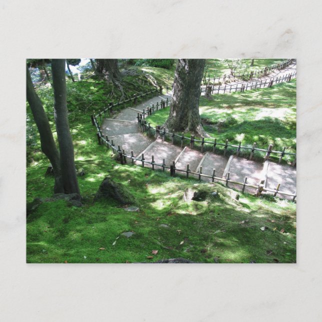 Postal Jardín Kenrokuen: Kanazawa, Japón (Anverso)