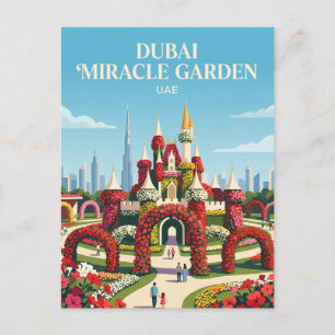 Postal Jardín Milagroso de Dubái Emiratos Árabes Unidos