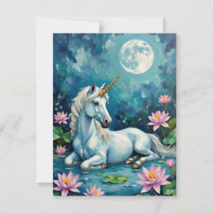 Postal Jardín Místico de Unicornio