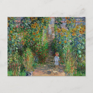 Postal Jardín Monet Vetheuil Pintura Impresionista