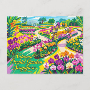 Postal Jardín Nacional de Orquídeas Singapur