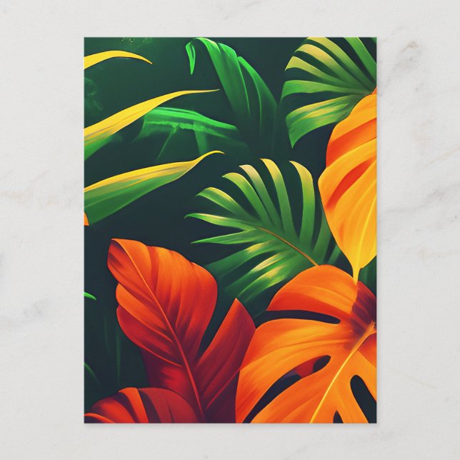 POSTAL JARDÍN NATURALEZA HOJAS FRONDOSAS (Anverso)