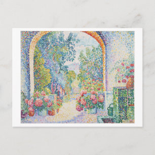 Postal Jardín populista en la pintura de Saint-Tropez