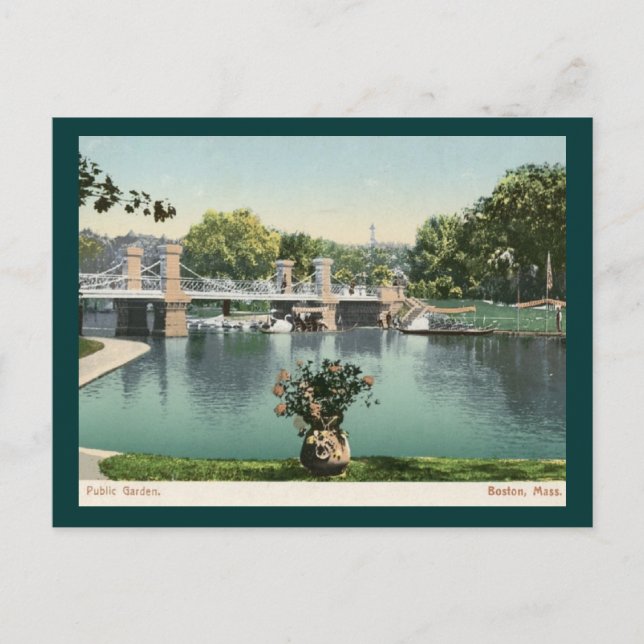 Postal Jardín público, Boston 1905 (Anverso)