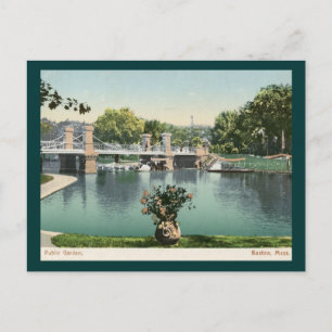 Postal Jardín público, Boston 1905 Vintage