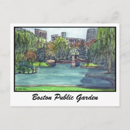 Postal Jardín público de Boston