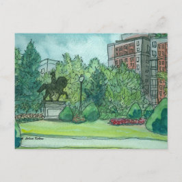 Postal Jardín público de Boston