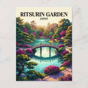 Postal Jardín Ritsurin Japón