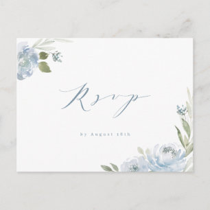 Postal Jardín romántico polvoriento respuesta de boda flo