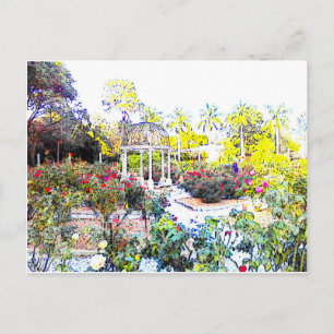 Postal Jardín Rosa