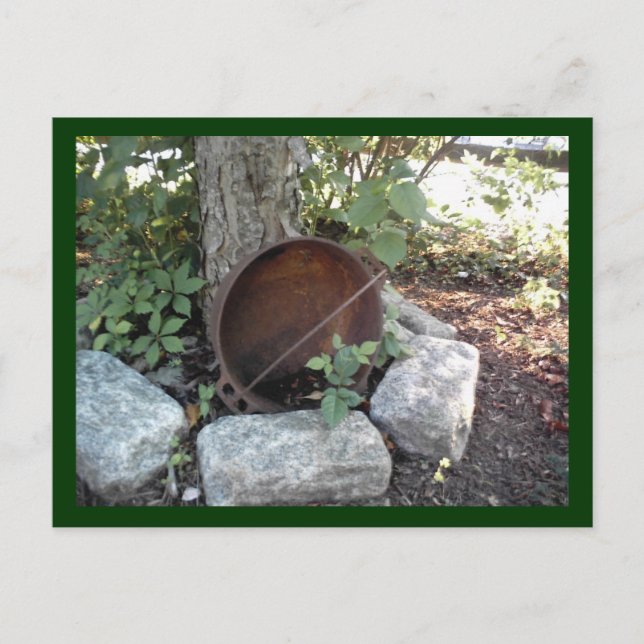 Postal Jardín rústico (Anverso)