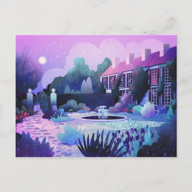 Postal Jardín secreto (Anverso)