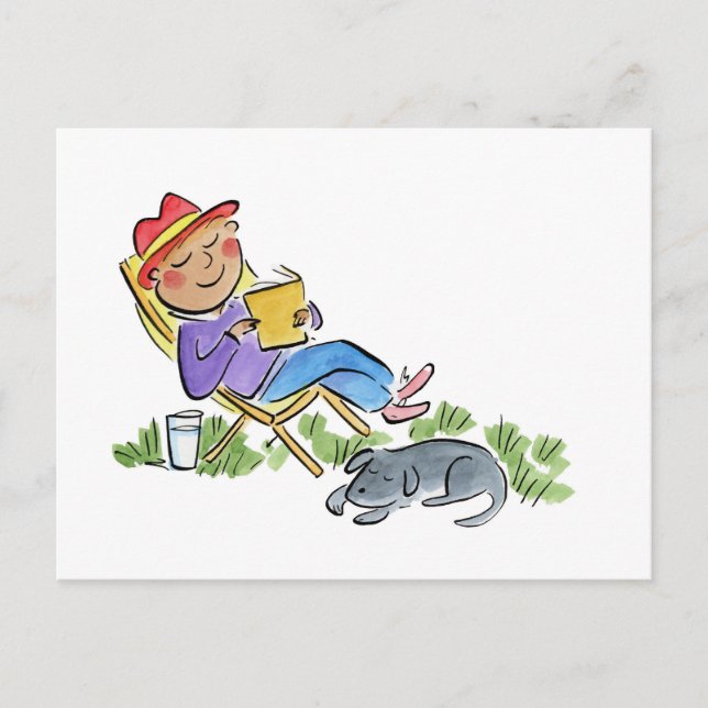 Postal Jardín soleado (Anverso)