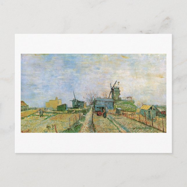 Postal Jardín vegetal de Montmartre Van Gogh Bella Artes (Anverso)