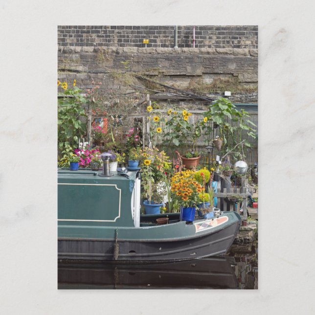 Postal Jardín y barco estrecho (Anverso)