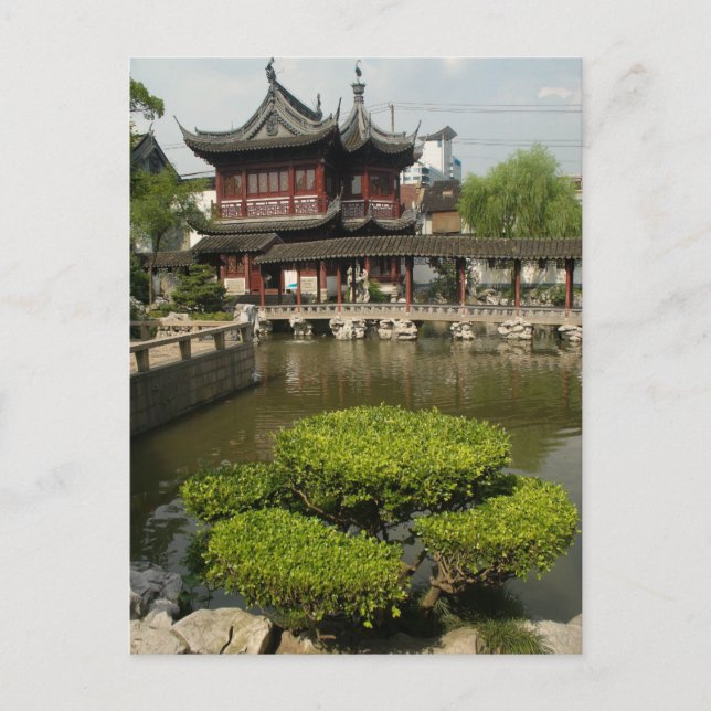 Postal Jardín Yuyan, Shanghai, China (Anverso)