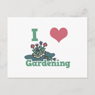 Postal jardinería de corazón