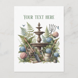 Postal Jardinería genial personalizable