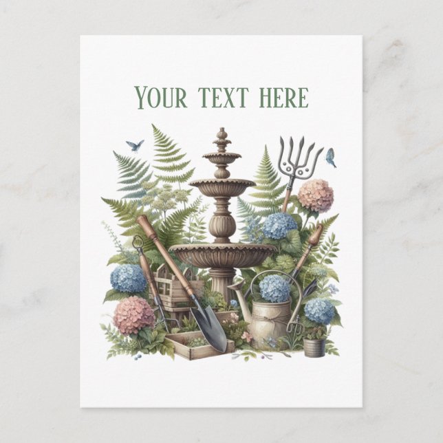 Postal Jardinería genial personalizable  (Anverso)