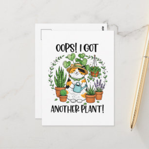 Postal Jardinería Plantar Gato Ups Me Salió Otra Planta