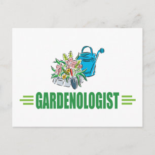 Postal Jardinero humorístico, jardinería