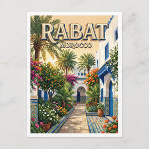 Postal Jardines Andalusíes Rabat Marruecos