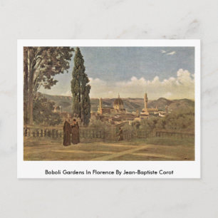 Postal Jardines Boboli En Florencia Por Jean-Baptiste Cor