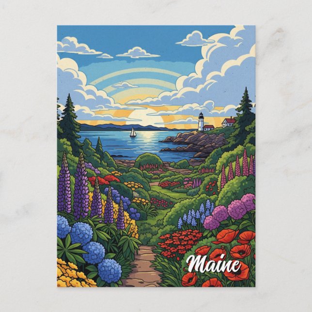 Postal Jardines botánicos Coastal Maine (Anverso)