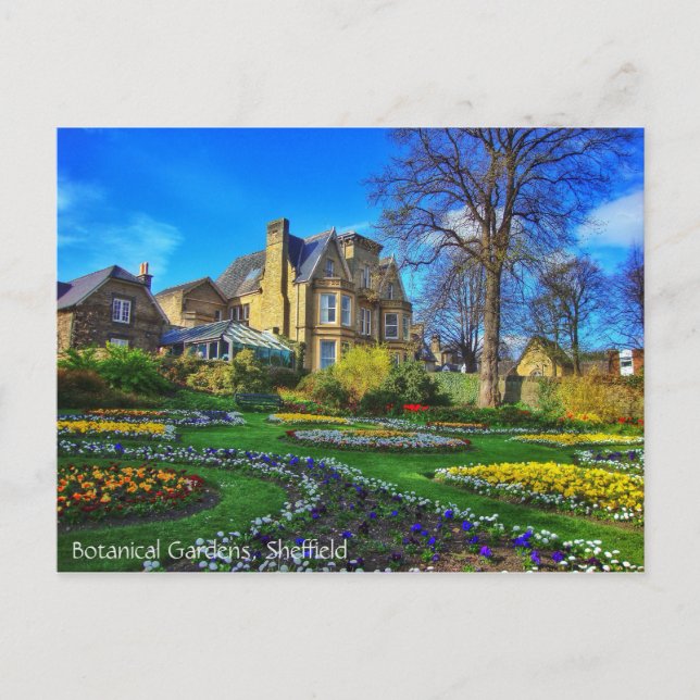 Postal Jardines botánicos, Sheffield (Anverso)