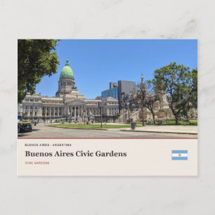 Postal Jardines Cívicos de Buenos Aires