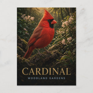 Postal Jardines de Bosque Cardenal Vida Silvestre ANIMAL