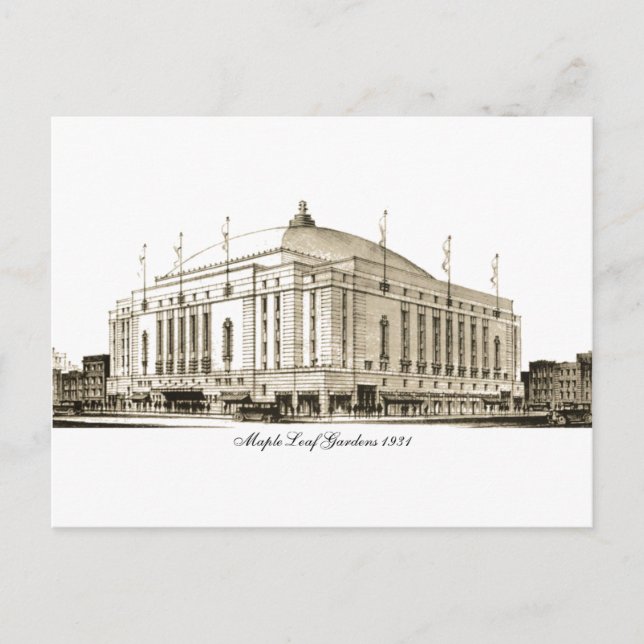 Postal Jardines de hojas de arce de 1931 (Anverso)