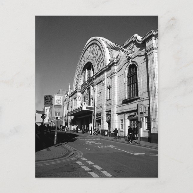 Postal Jardines de invierno, B/W (Anverso)