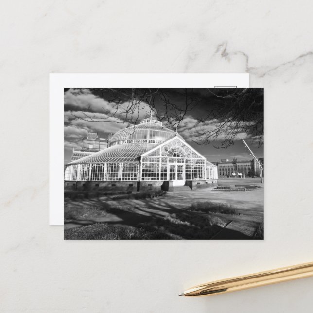 Postal Jardines de invierno, Palacio del Pueblo, Glasgow, (Anverso/Reverso In Situ)