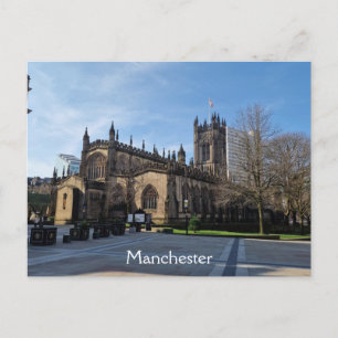 Postal Jardines de la Catedral de Mánchester