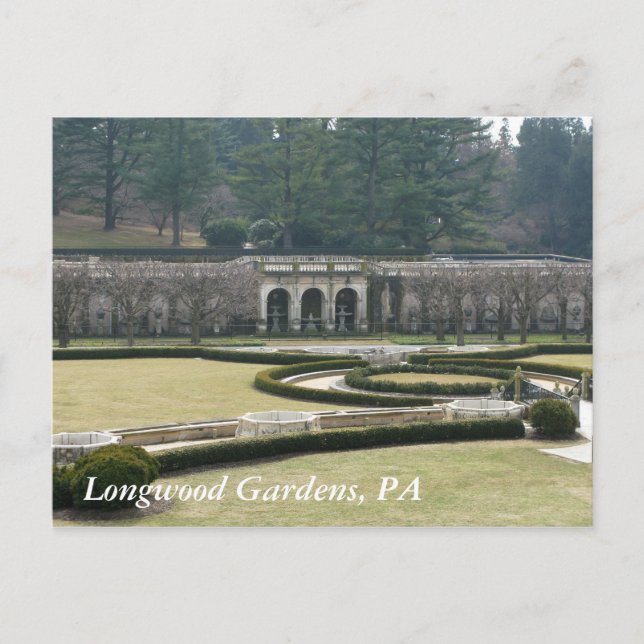 Postal Jardines de Longwood, PA (Anverso)
