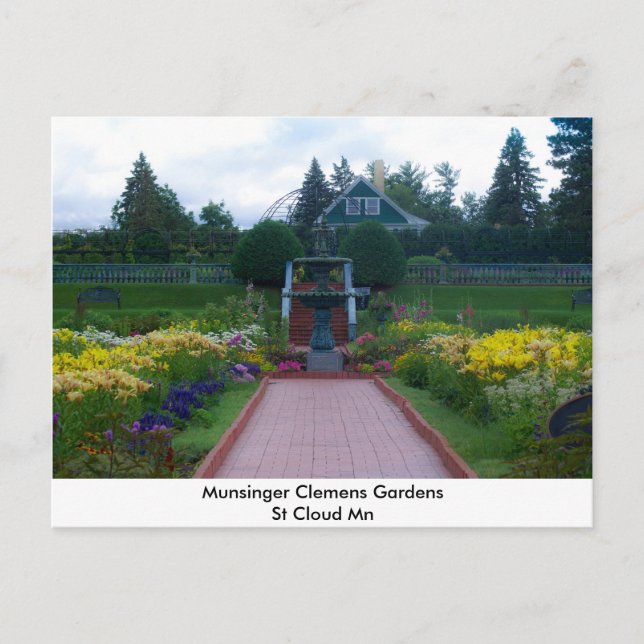 Postal Jardines de Munsinger Clemens (Anverso)