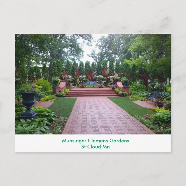Postal Jardines de Munsinger Clemens (Anverso)