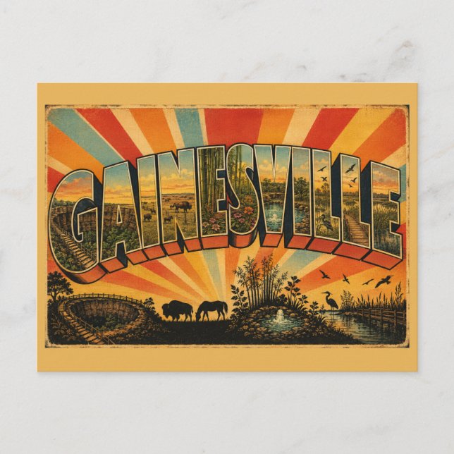 Postal Jardines de praderas y manantiales de Gainesville  (Anverso)