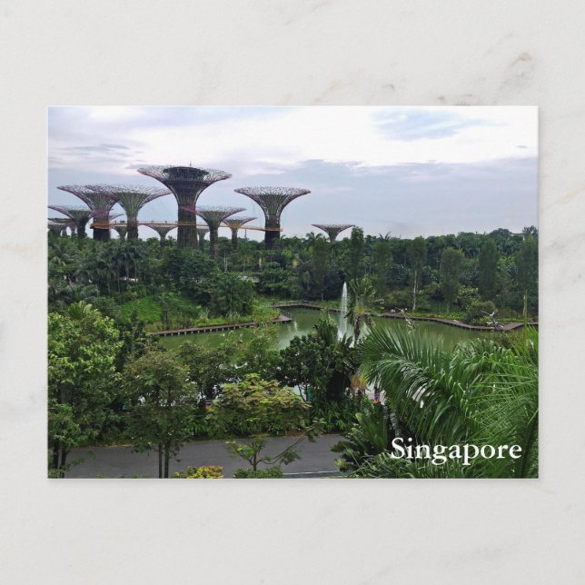 Postal Jardines de Singapur a orillas de la bahía (Anverso)