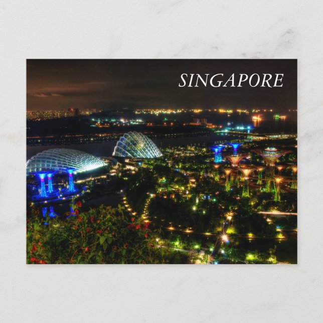 Postal Jardines de Singapur a orillas de la bahía (Anverso)