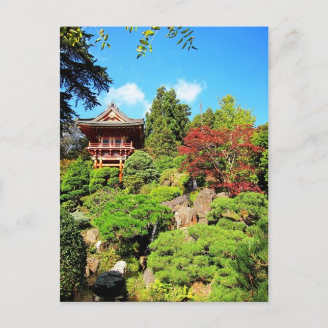 Postal Jardines de té japoneses de San Francisco (Anverso)