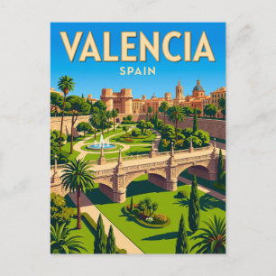 Postal Jardines de Turia España