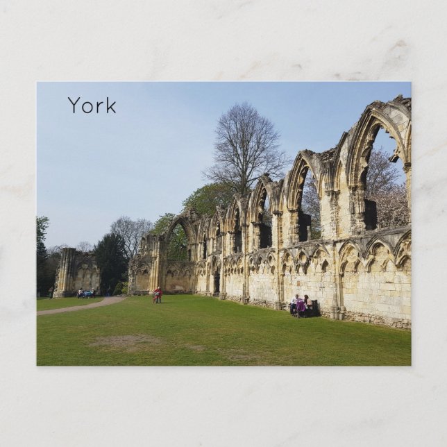 Postal Jardines del Museo de York (Anverso)
