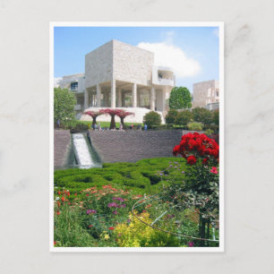 Postal jardines del museo getty