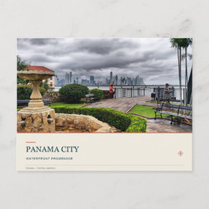 Postal Jardines del paseo marítimo de la ciudad de Panamá
