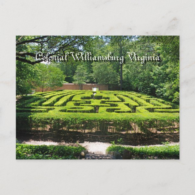 Postal Jardines formales Williamsburg VA (Anverso)