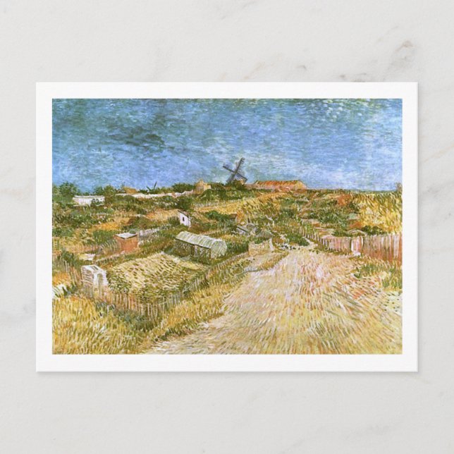 Postal Jardines vegetales de Montmartre Van Gogh Bella Ar (Anverso)