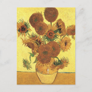 Postal Jarrón con quince girasoles,Vincent van Gogh