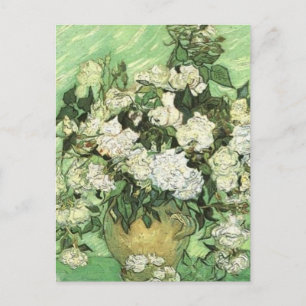 Postal Jarrón con Rosas - Van Gogh
